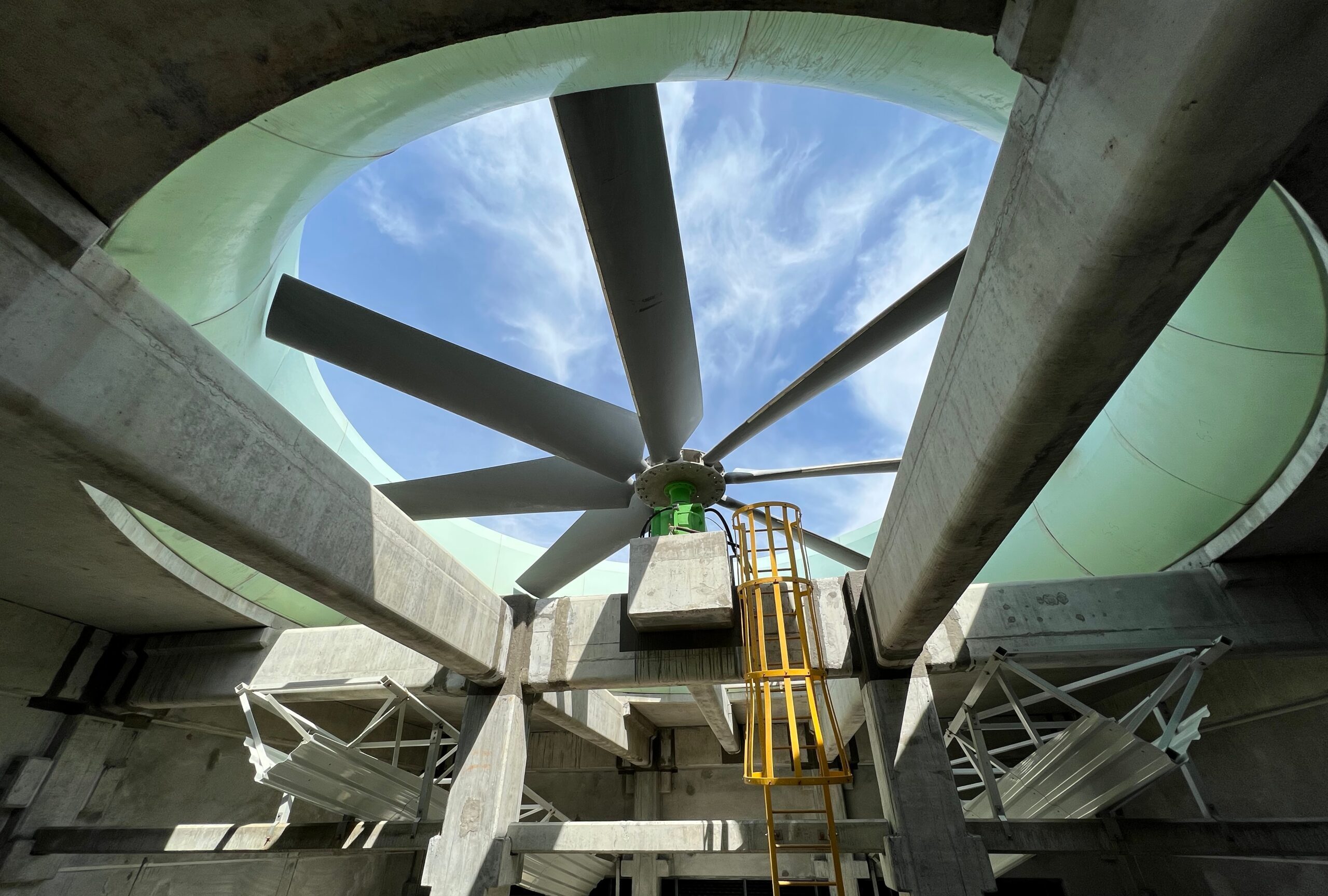 Inside,Cooling,Tower,Fan,Stack