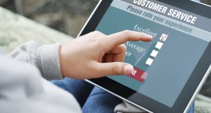 Online,Customer,Service,Satisfaction,Survey,On,A,Digital,Tablet